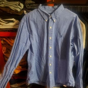 Men's Ralph Lauren Long Sleeve Button Down Size XL Blue/White/Black